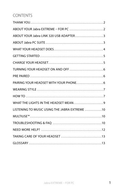 Jabra EXTREME User Manual