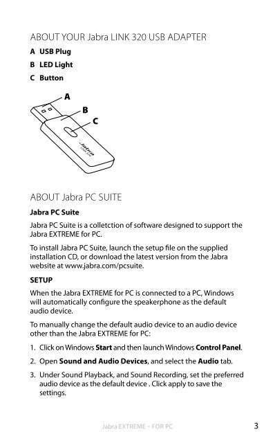 Jabra EXTREME User Manual