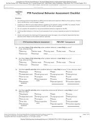 PTR Functional Behavior Assessment Checklist - Brookes ...