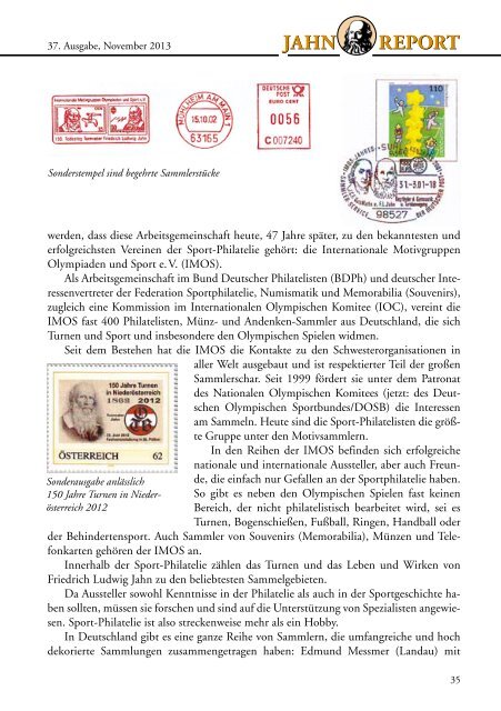JAHN REPORT JAHN REPORT - Friedrich-Ludwig-Jahn-Museum