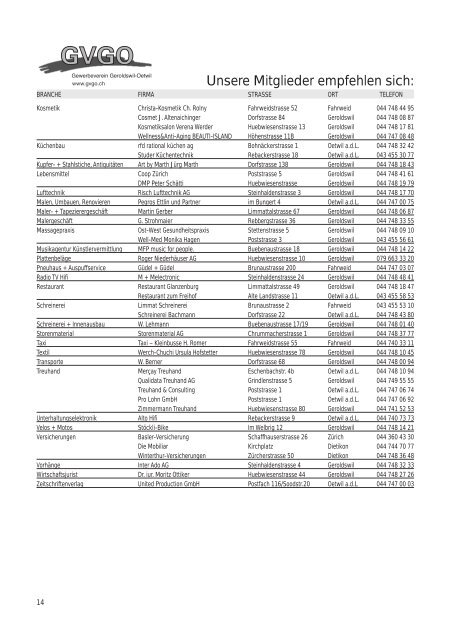 Gemeindenachrichten - Geroldswil