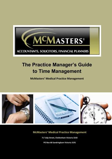 The Practice Manager's Guide to Time Management