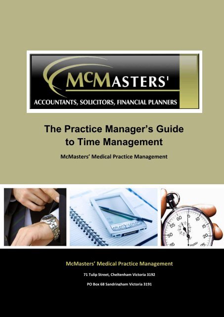 The Practice Manager's Guide to Time Management