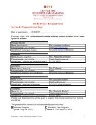 MURI Project Proposal Form Section I - The Center for Research ...