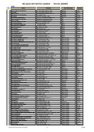 RELAÃ‡ÃƒO DE POSTOS LIGADOS - RIO DE JANEIRO - GÃ¡s