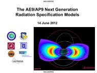 The AE9/AP9 Next Generation Radiation Specification ... - SET - NASA