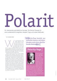 Benefits von Polarity-Yoga - Polarity Rapperswil