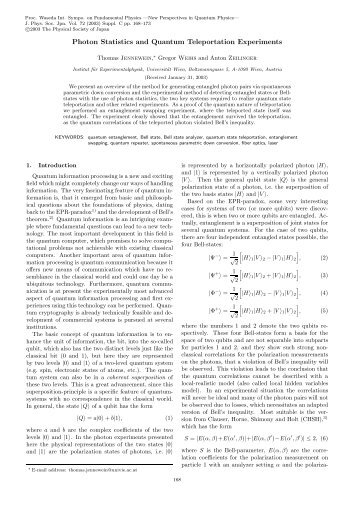 Photon Statistics and Quantum Teleportation Experiments