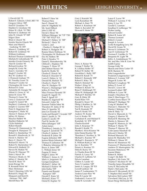 2006-07 Annual Report - Lehigh University Athletics