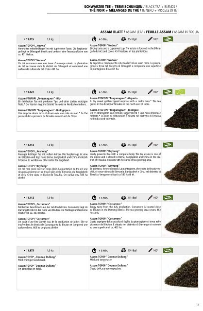 Catalogo di tÃƒÂ© 2013_14 - Mount Everest Tea Company GmbH