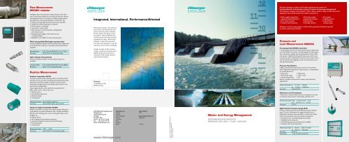 Water and Energy Management - Rittmeyer