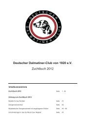 Zuchtbuch 2012 - Deutscher Dalmatiner Club von 1920 eV