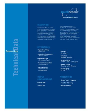 TouchSensor Field-Effect Data Sheet - Methode Electronics, Inc.