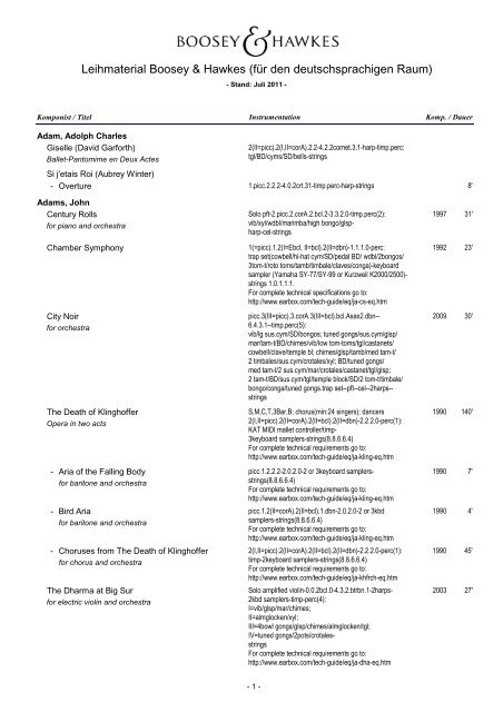 Leihmaterial Boosey Amp Hawkes Fur Den Deutschsprachigen Raum Leihmaterial Boosey Amp Hawkes Fur Den Deutschsprachigen Raum