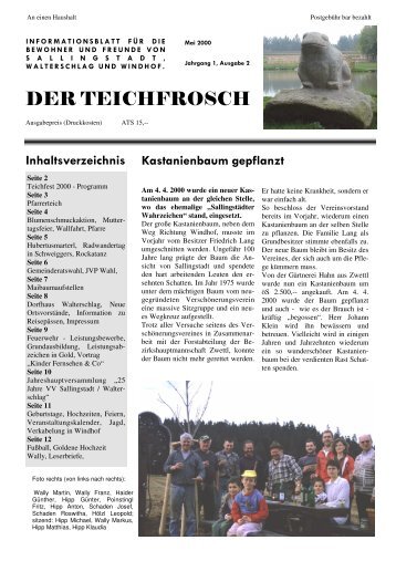 DER TEICHFROSCH - Sallingstadt