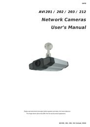 AVI201 / 202 / 203 / 212 Network Cameras User's Manual