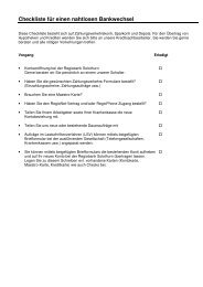 Checkliste für einen nahtlosen Bankwechsel - Regiobank Solothurn ...