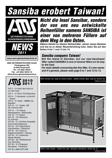 NEWS Sansiba erobert Taiwan! - AMS Getränketechnik GmbH