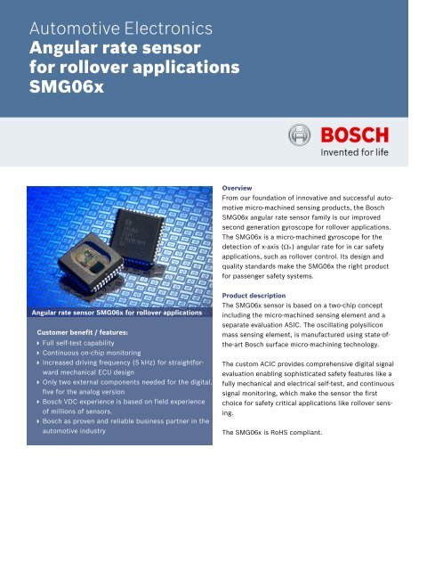 Download Smg06x Product Information Robert Bosch Gmbh