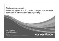 Trainee assessment Observe, report, and document ... - Careerforce