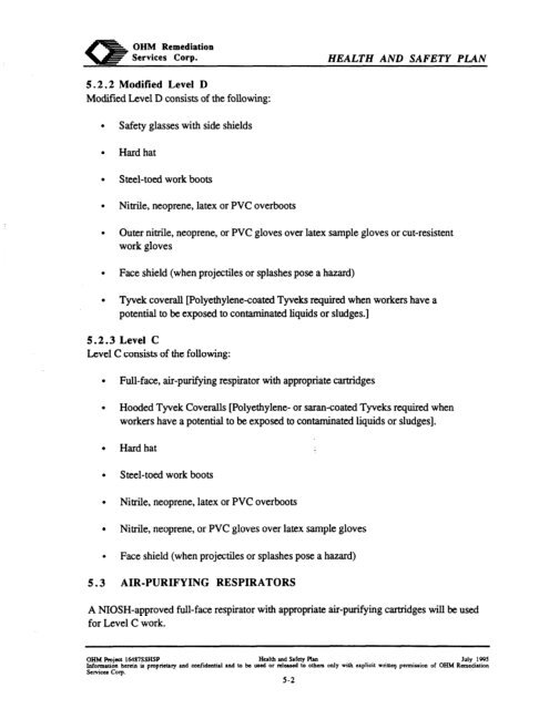 work plan for soil remediation, sampling and analysis plan, site ...