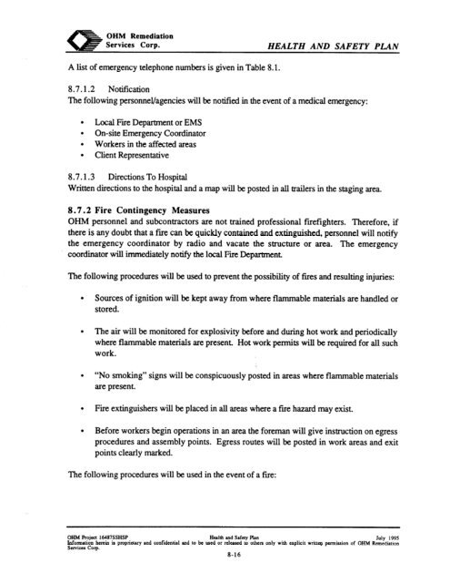 work plan for soil remediation, sampling and analysis plan, site ...