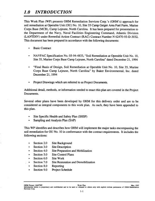 work plan for soil remediation, sampling and analysis plan, site ...