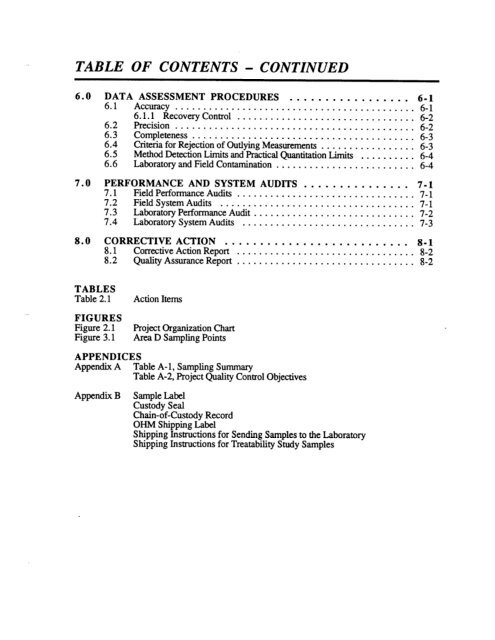 work plan for soil remediation, sampling and analysis plan, site ...