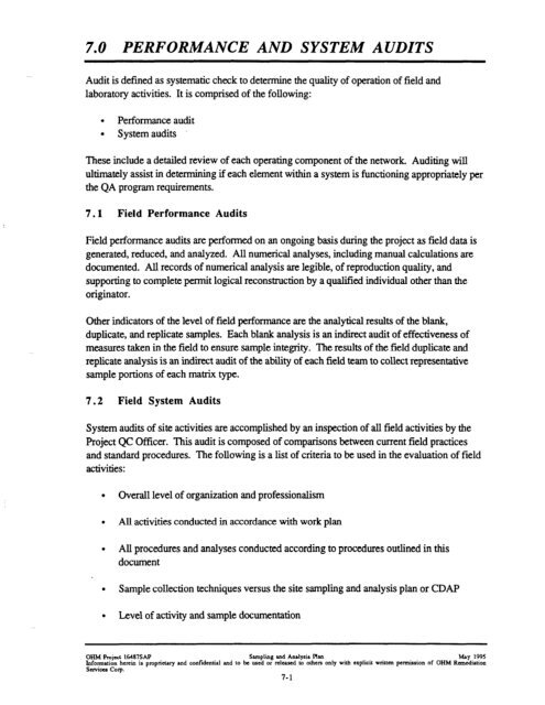 work plan for soil remediation, sampling and analysis plan, site ...