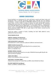 ANNIE CAULFIELD CV - Gemma Hirst Associates