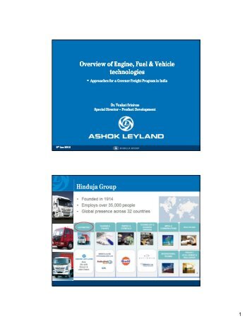 Venkat Srinivas ashok Leyland overview of ... - Clean Air Initiative