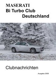 MASERATI Bi Turbo Club Deutschland Clubnachrichten