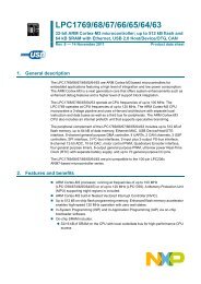 LPC1769/68/67/66/65/64/63 32-bit ARM Cortex-M3 microcontroller ...