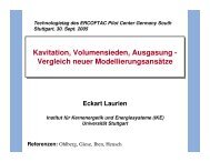 Kavitation, Volumensieden, Ausgasung - Vergleich neuer ...