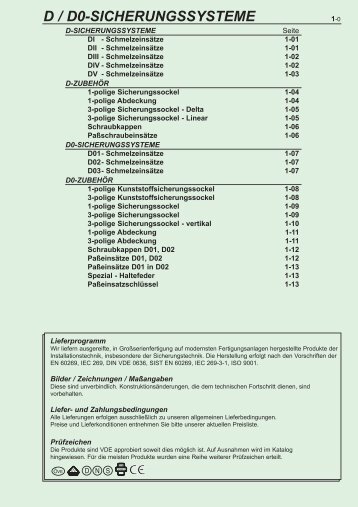 D / D0-SICHERUNGSSYSTEME - Lott GmbH