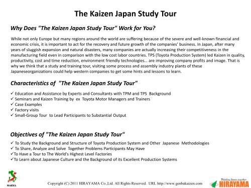 The Kaizen Japan Study Tour - Giappone-Italia