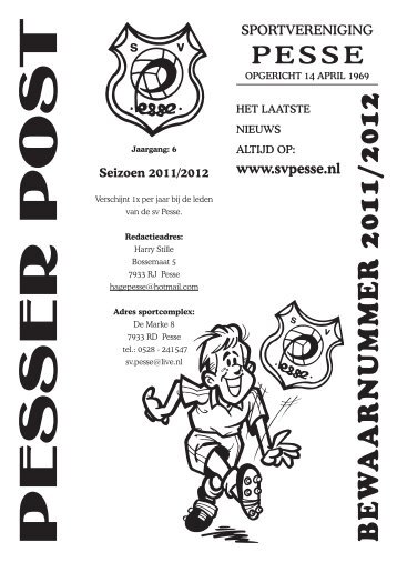 Bewaarnummer 2011-2012 - SV Pesse