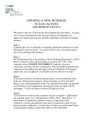 OPPENING A NEW BUSINESS FORM - the City of San Jacinto