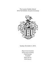 Fall 2012 Athletic Awards Booklet PDF - The Loomis Chaffee School