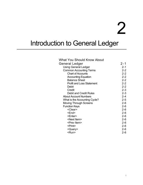 General Ledger Workbook
