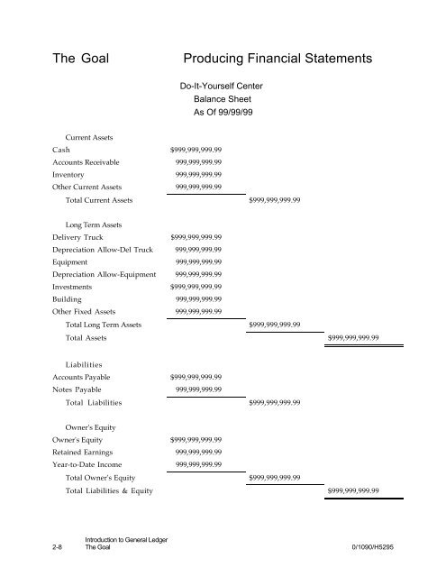 General Ledger Workbook