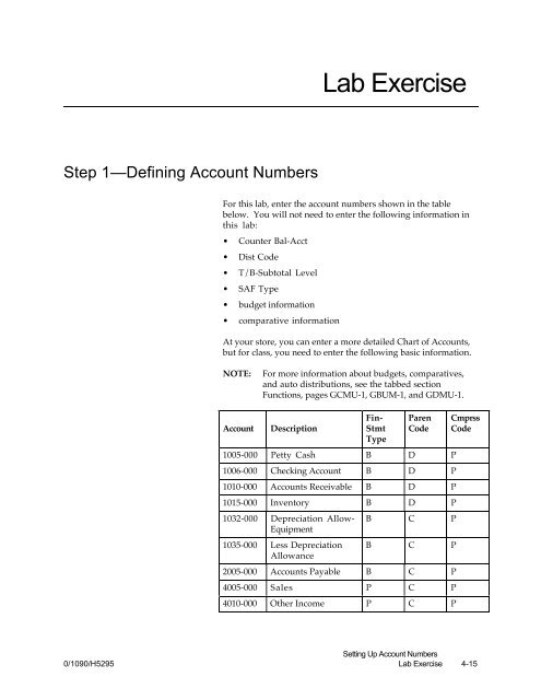 General Ledger Workbook