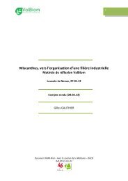 Miscanthus, vers l'organisation d'une filiÃ¨re industrielle - ValBiom