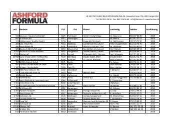 Weitere Referenzen (80 kB) - ASHFORD FORMULA