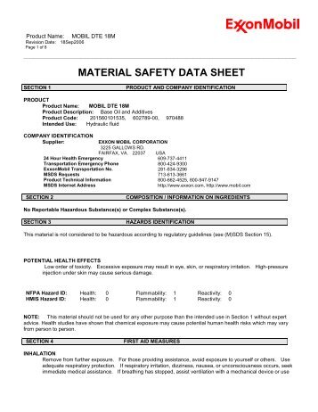 mobil dte 25 datasheet Exxon mobil dte 25 | scl.