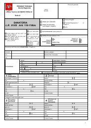 Modello Sanatoria - Regione Toscana