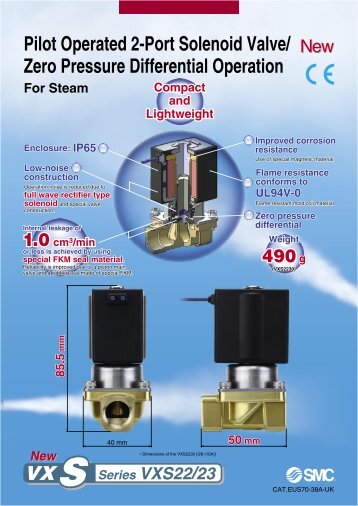 Pilot Operated 2-Port Solenoid Valve/ Zero ... - SMC Pneumatics