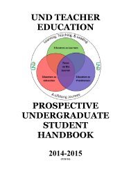 und teacher education prospective undergraduate student handbook