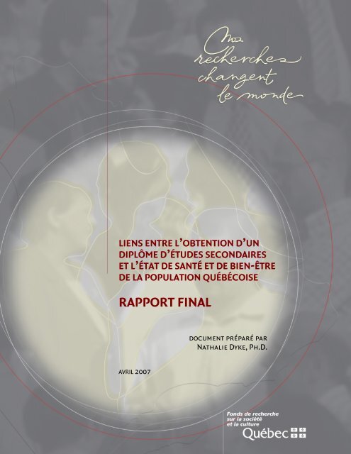 RAPPORT FINAL - Fondation Lucie et AndrÃ© Chagnon