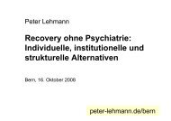 Recovery ohne Psychiatrie: Individuelle, institutionelle und ...